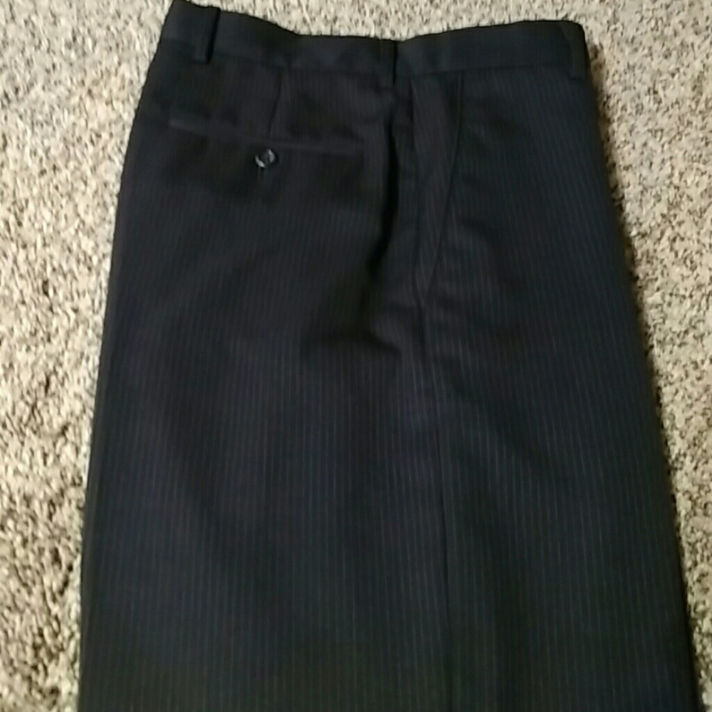 Merona Black Pinstriped Dress Pants 30x32