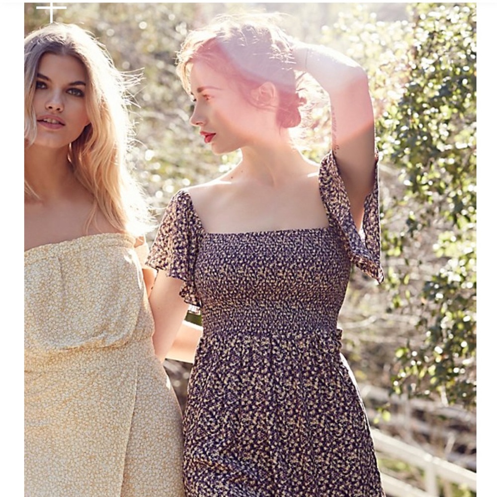 Free People ‘Louise Printed Midi’ dress