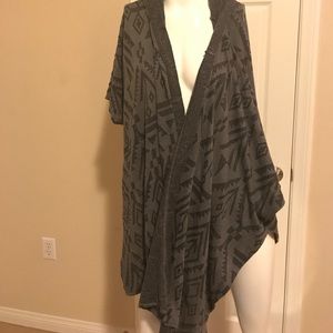 Hooded tribal cardigan