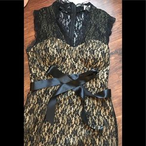 Black and gold lace dress 💋