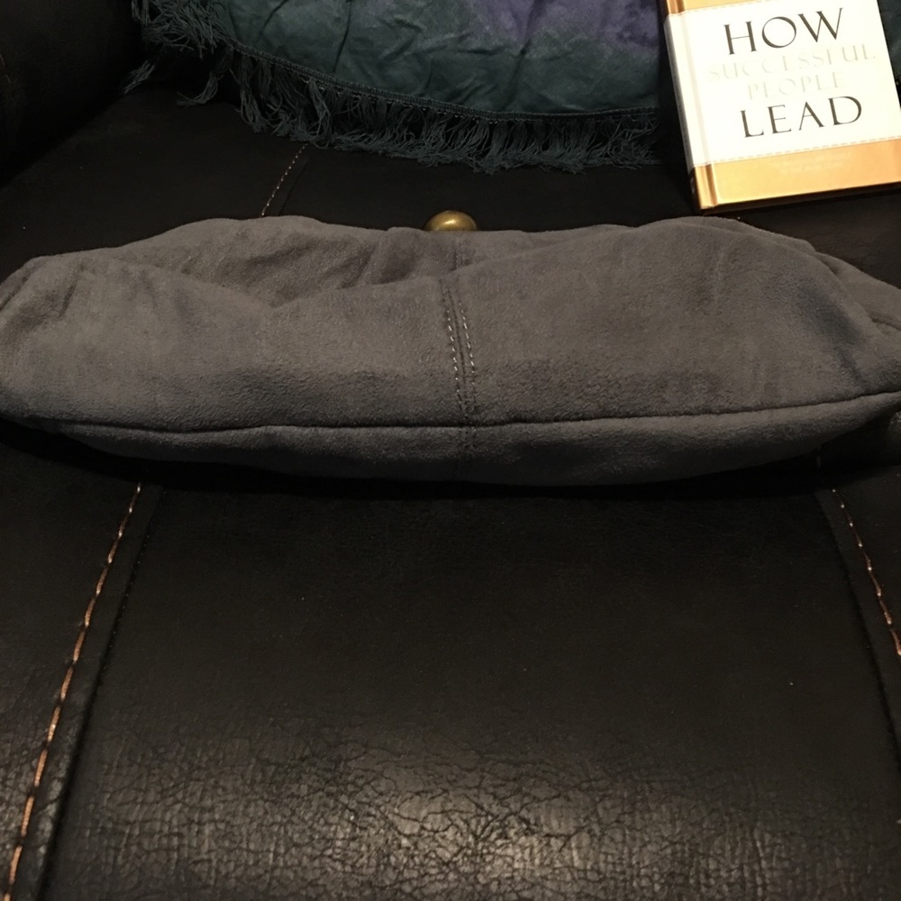 Avon Gray Suede Type Material Clutch/Shoulder Bag. - image 7