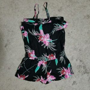 Floral Billabong Romper with Removable Straps