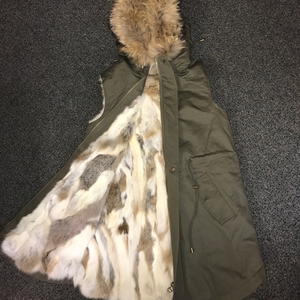 Beautiful Genuine Rabbit and Fox Fur Vest