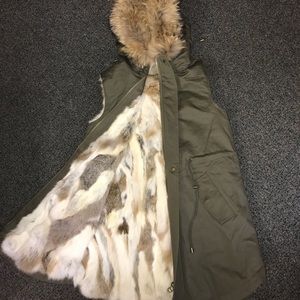 Beautiful Genuine Rabbit and Fox Fur Vest