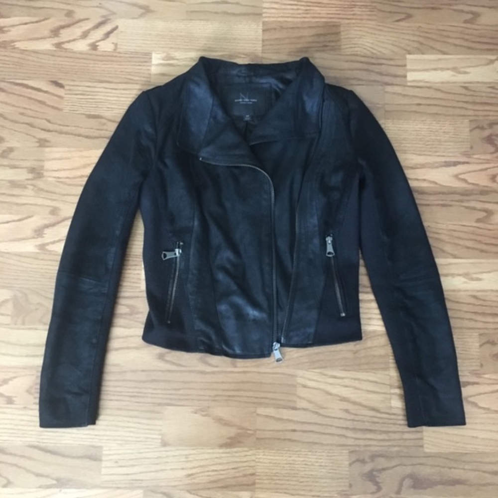 Designer Leather/suede moto jacket - Picture 4 of 4