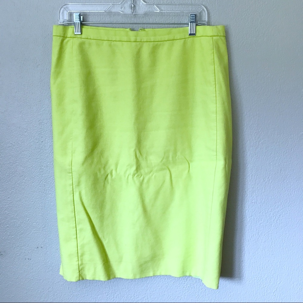 J. Crew yellow pencil skirt