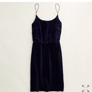 J.Crew Velvet slip dress - Wild Blackberry, size 0