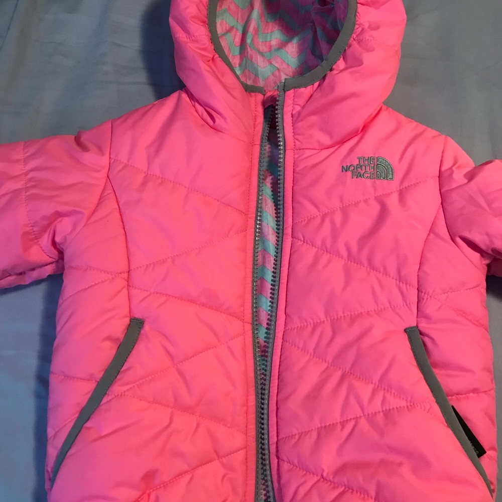 Toddler girl reversible North Face Jacket