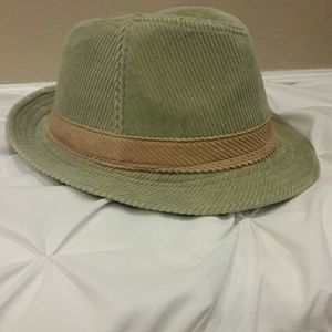 Fall Corduroy light olive green Fadora.