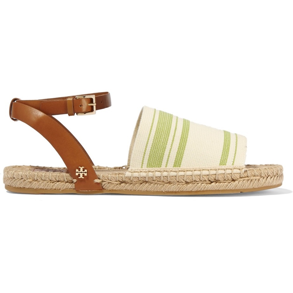 TORY BURCH
Striped canvas espadrilles