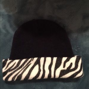 Soft Zebra Print Hat