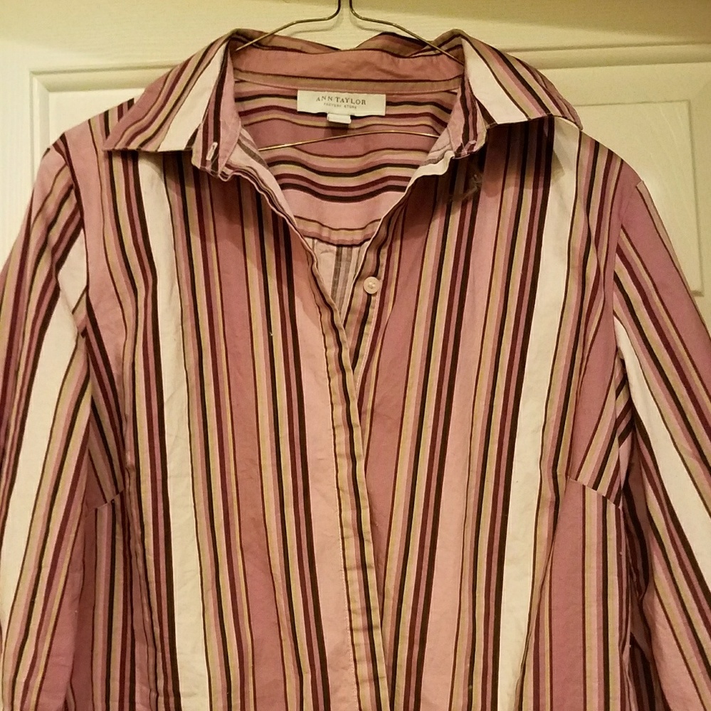 Ann Taylor factory stripped shirt Medium