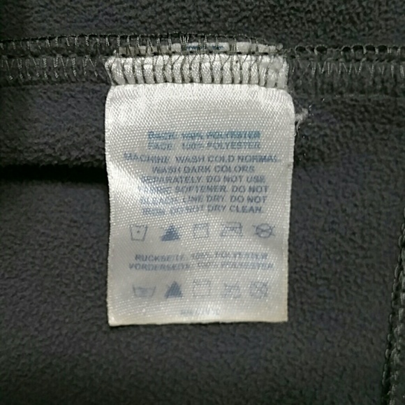 Land's End dark grey fleece zip up jacket - Picture 7 of 8