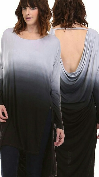 Ombre Drop Back Top - Picture 1 of 1