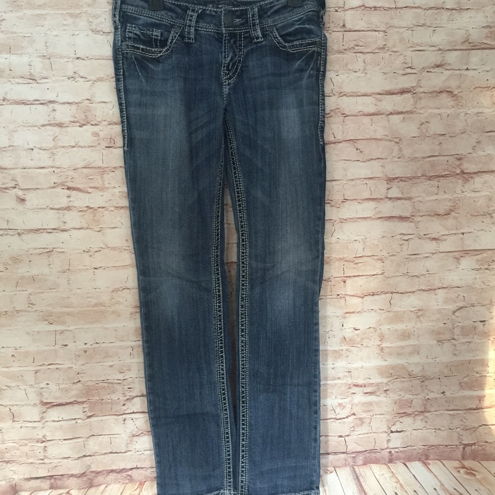 • Silver Suki • Straight Leg Jeans Size 29 x 34 - Picture 2 of 7