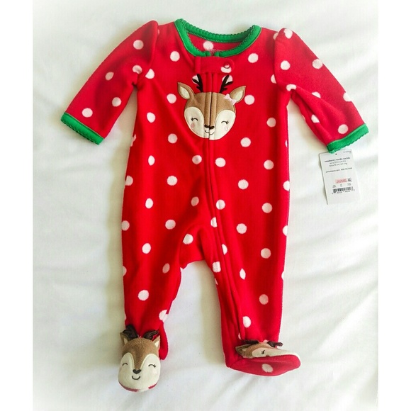 🎄Only 1 left! Baby Reindeer Fleece Pajamas - Picture 2 of 4