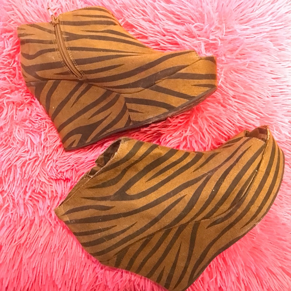 “Wild Child” Peep Toe Forever 21 Wedges