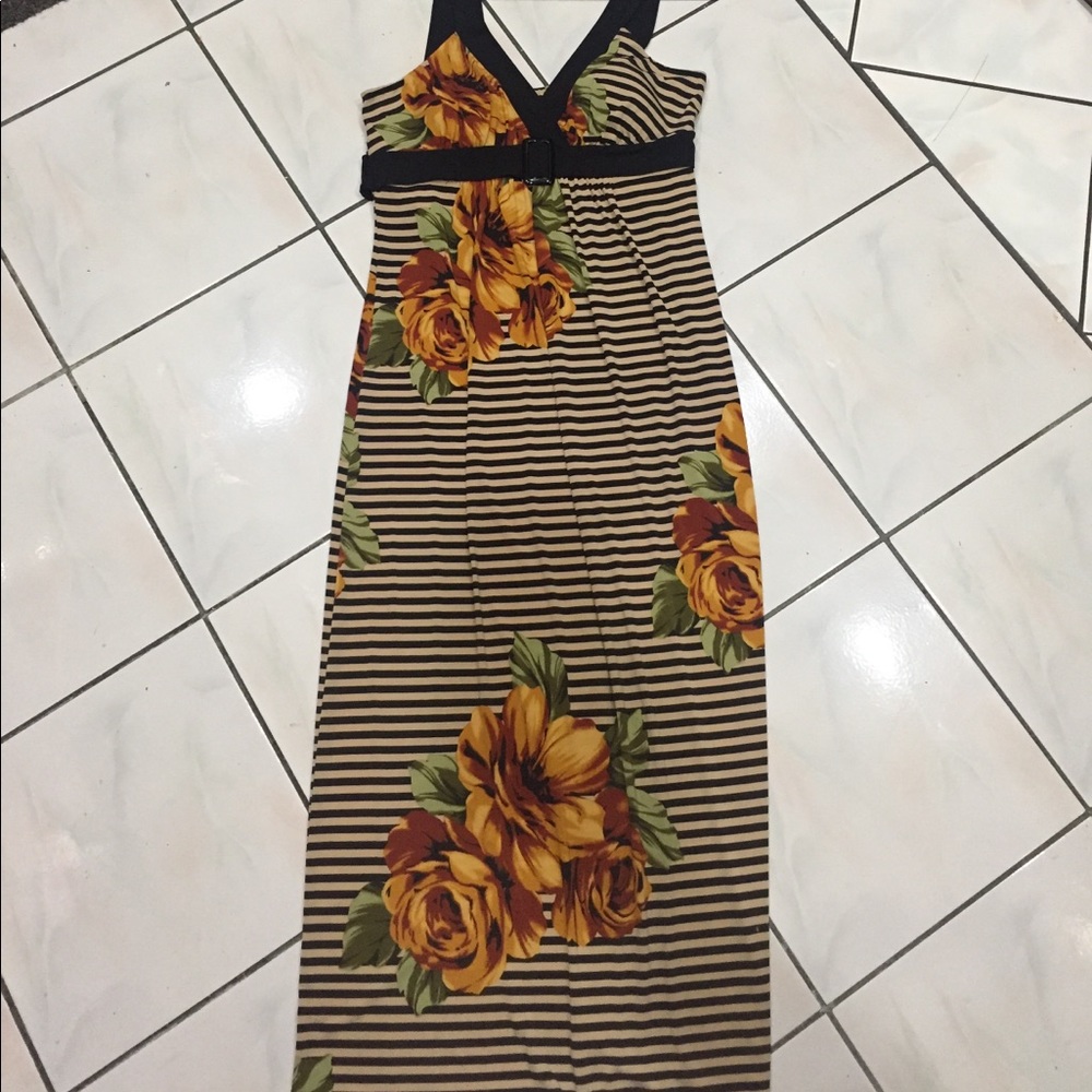 Long floral maxi dress