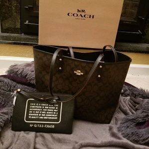 Coach reversible tote