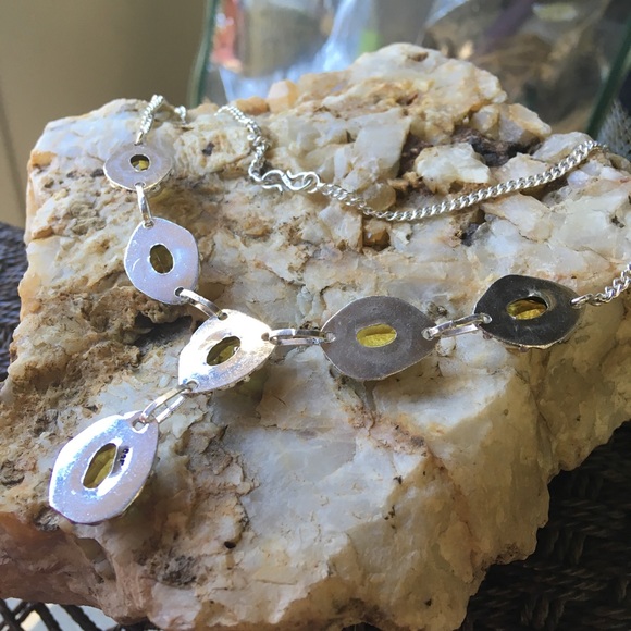 Faceted citrine vintage style necklace - Picture 4 of 5