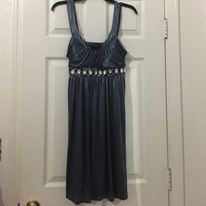Y2K Pewter color formal dress