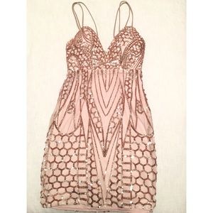 Sequin, Party Dress, New Years, Rose Gold, Sparkle