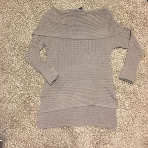 Off the Shoulder Knit Sweater Dress