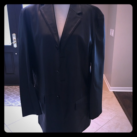 Jones New York Other - Leather blazer jacket - size 42R.  Like new.