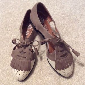 Jeffrey Campbell Taupe Oxfords