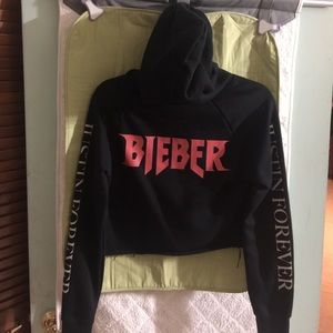 Justin Bieber purpose tour hoodie crop top