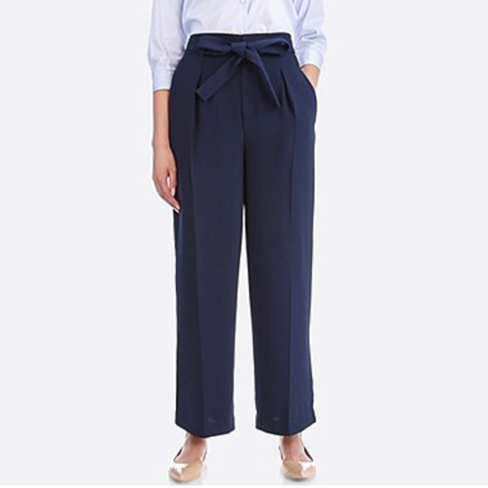 UNIQLO Navy wide leg pants