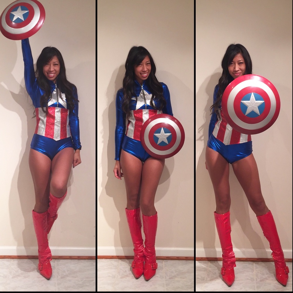 Sexy Captain America Halloween costume Sz S