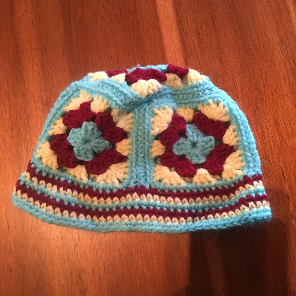 Handmade beanie. 10 inches wide 6.5” tall