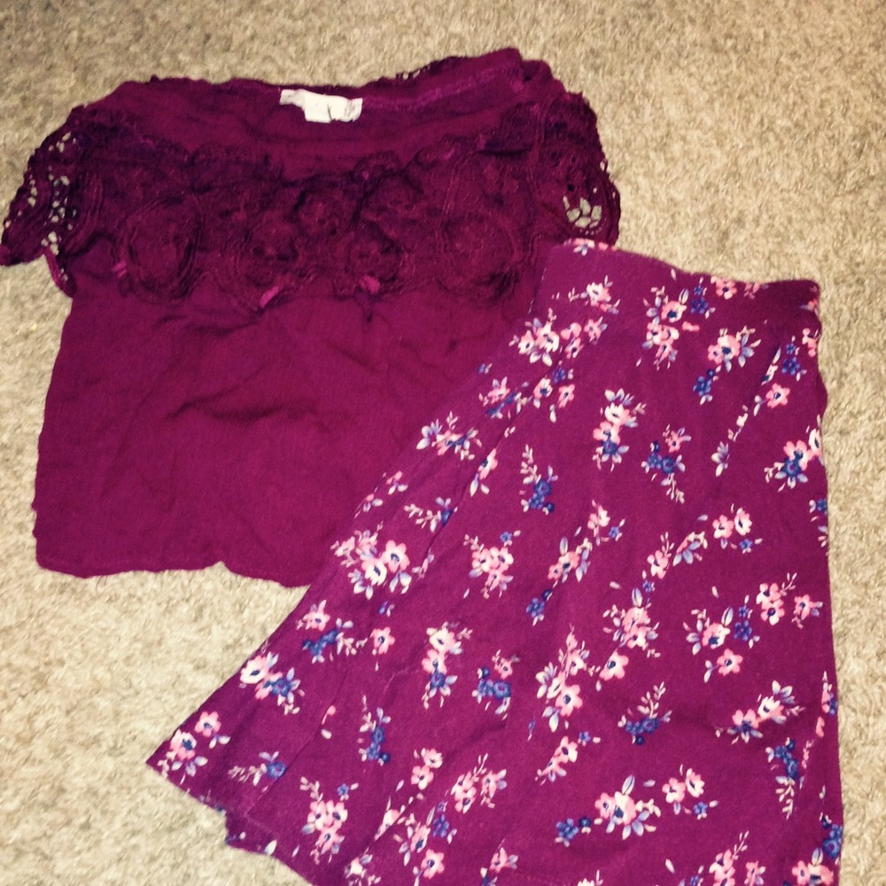 SO and Iris crop tip and skirt set 💕