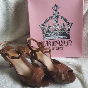 Crown Vintage T-Strap Tribeca Heels