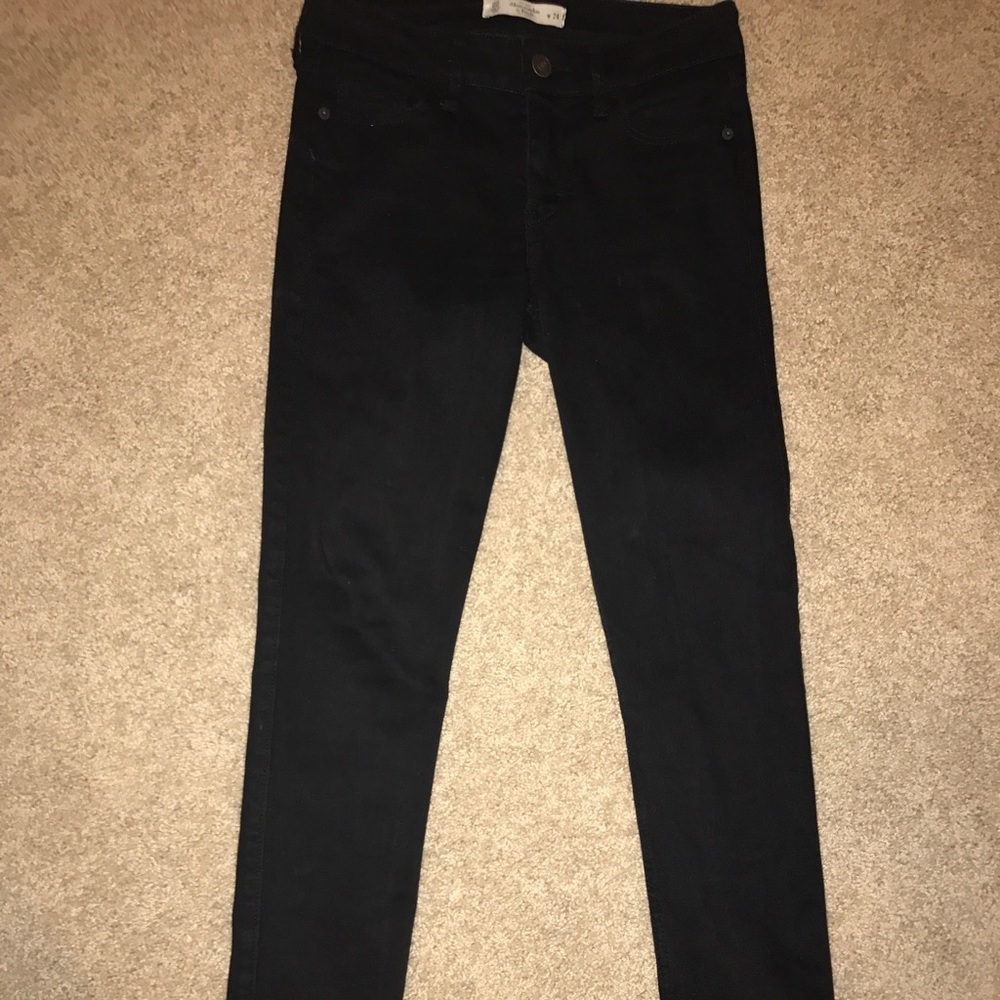 Abercrombie 00 w 24 skinny black jeans