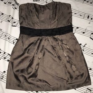 🎁H&M Pewter Strapless Cocktail Dress