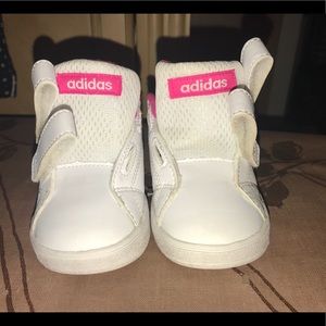 White toddler adidas neo shoes