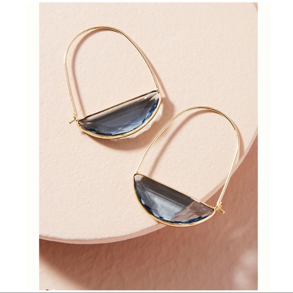 crescent hoop earrings