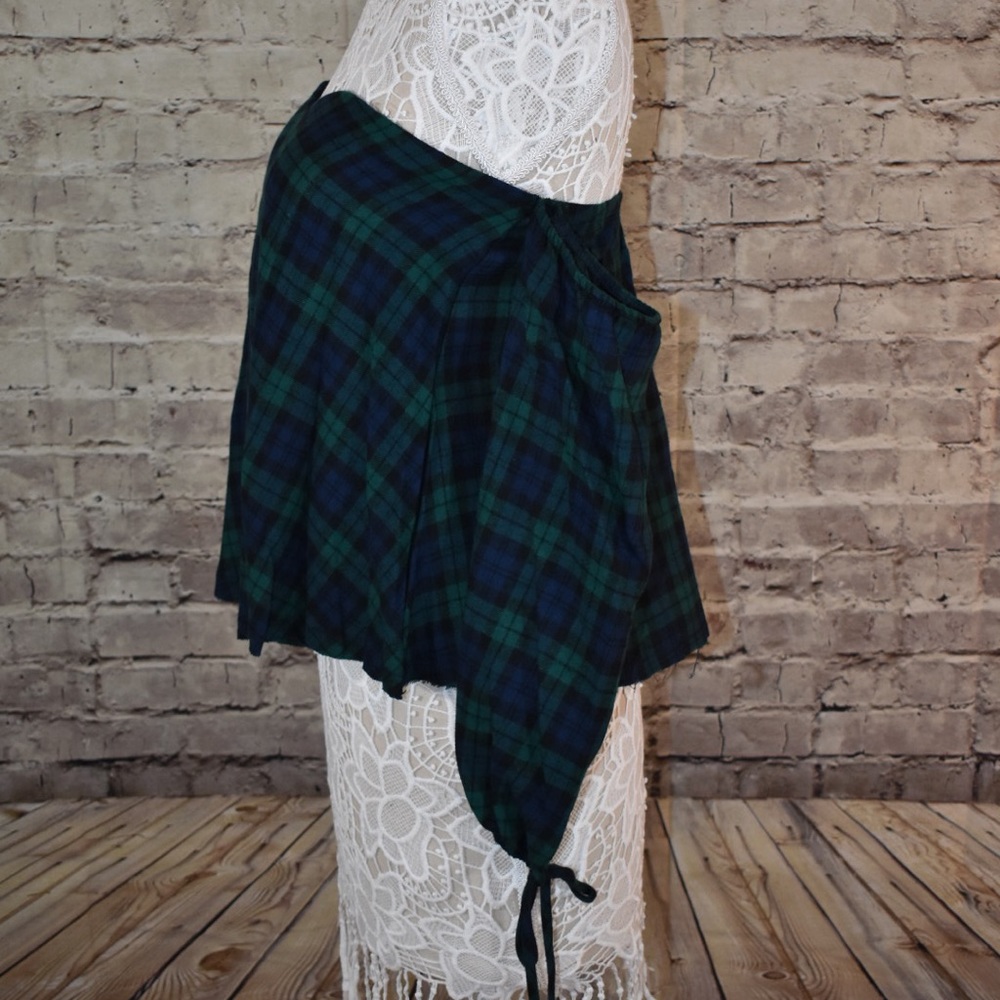 !!FINAL PRICE!!  Blue plaid Off Shoulder strapless - Picture 3 of 5