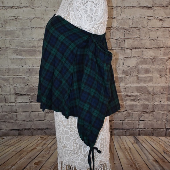 !!FINAL PRICE!! Blue plaid Off Shoulder strapless - Picture 3 of 5