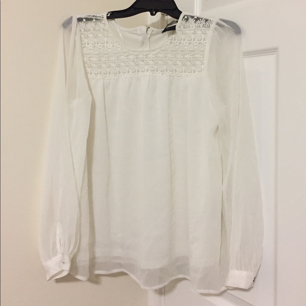 H&M cream blouse, size 6