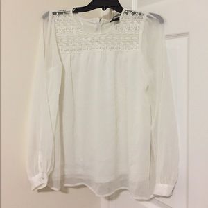 H&M cream blouse, size 6