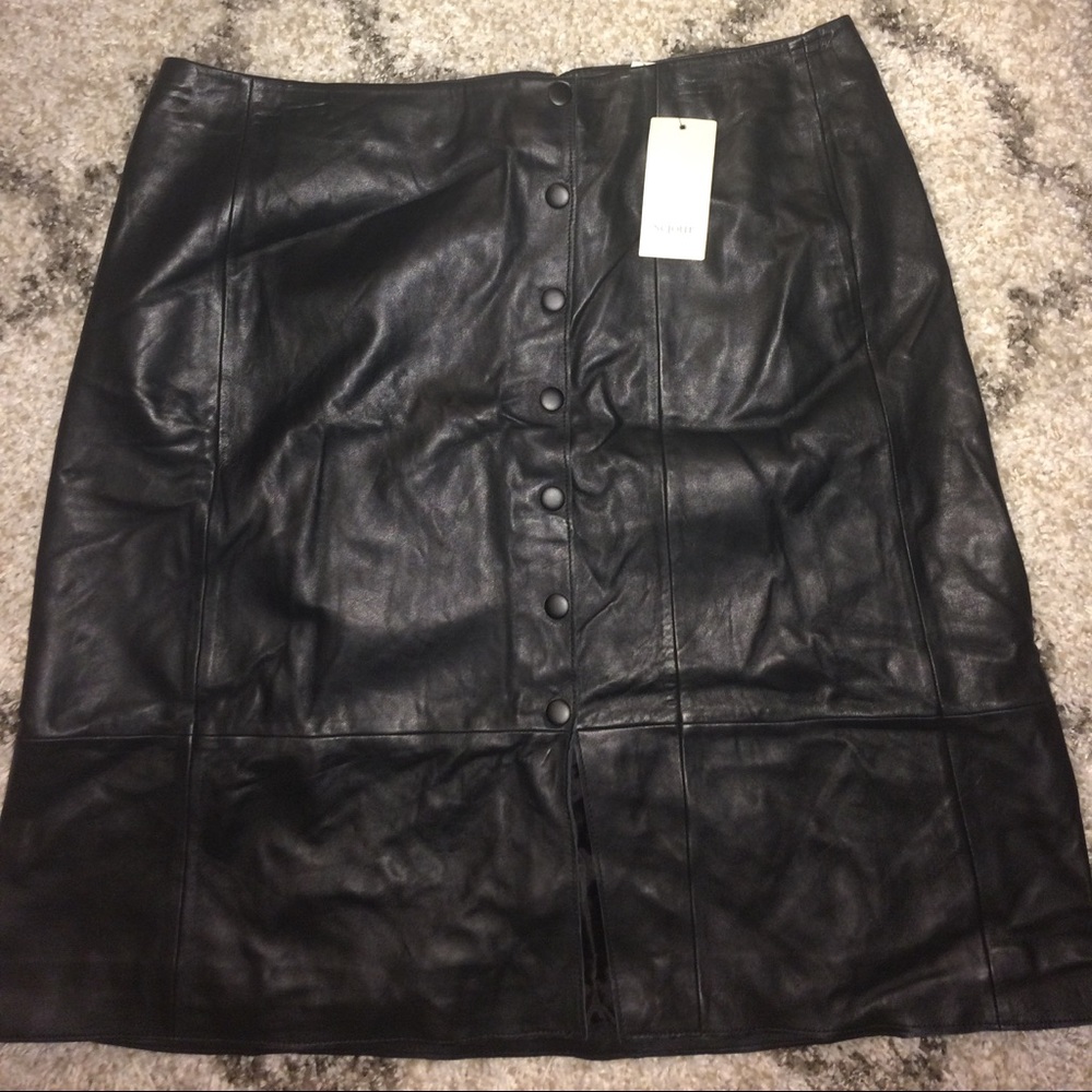 Sejour Leather Skirt