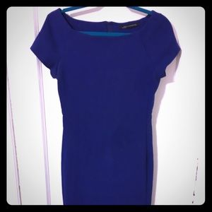 Blue Fitted Shift Dress