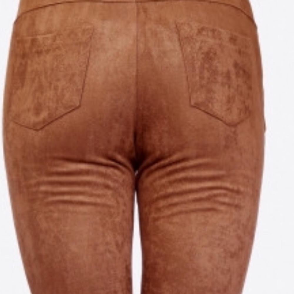 Faux Suede Pull up pants, extremely soft moto pant