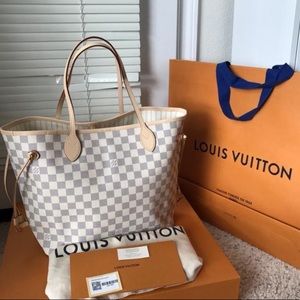 Brand New Louis Vuitton Neverfull Damier Azur Brand New Louis Vuitton Neverfull Damier Azur