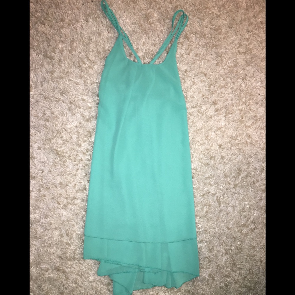 Teal flowy summer dress