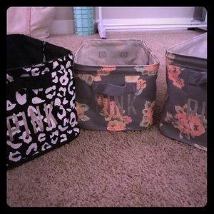 ✨ RARE ✨3x VS PINK STORAGE BINS