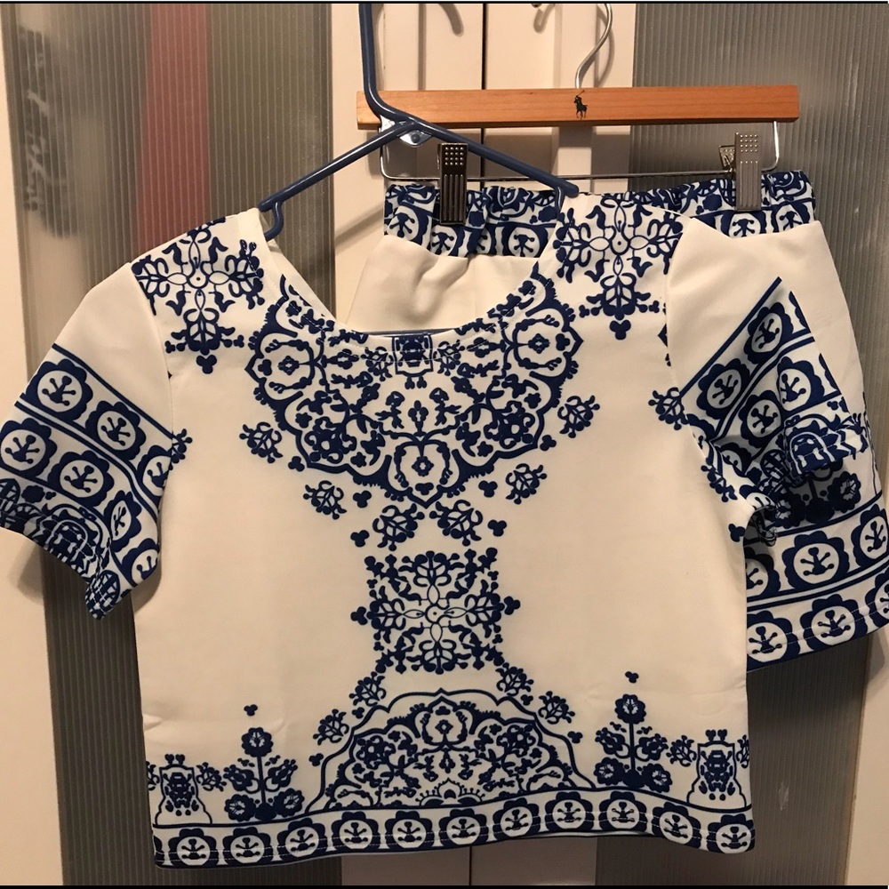 2 piece floral romper/jumpsuit